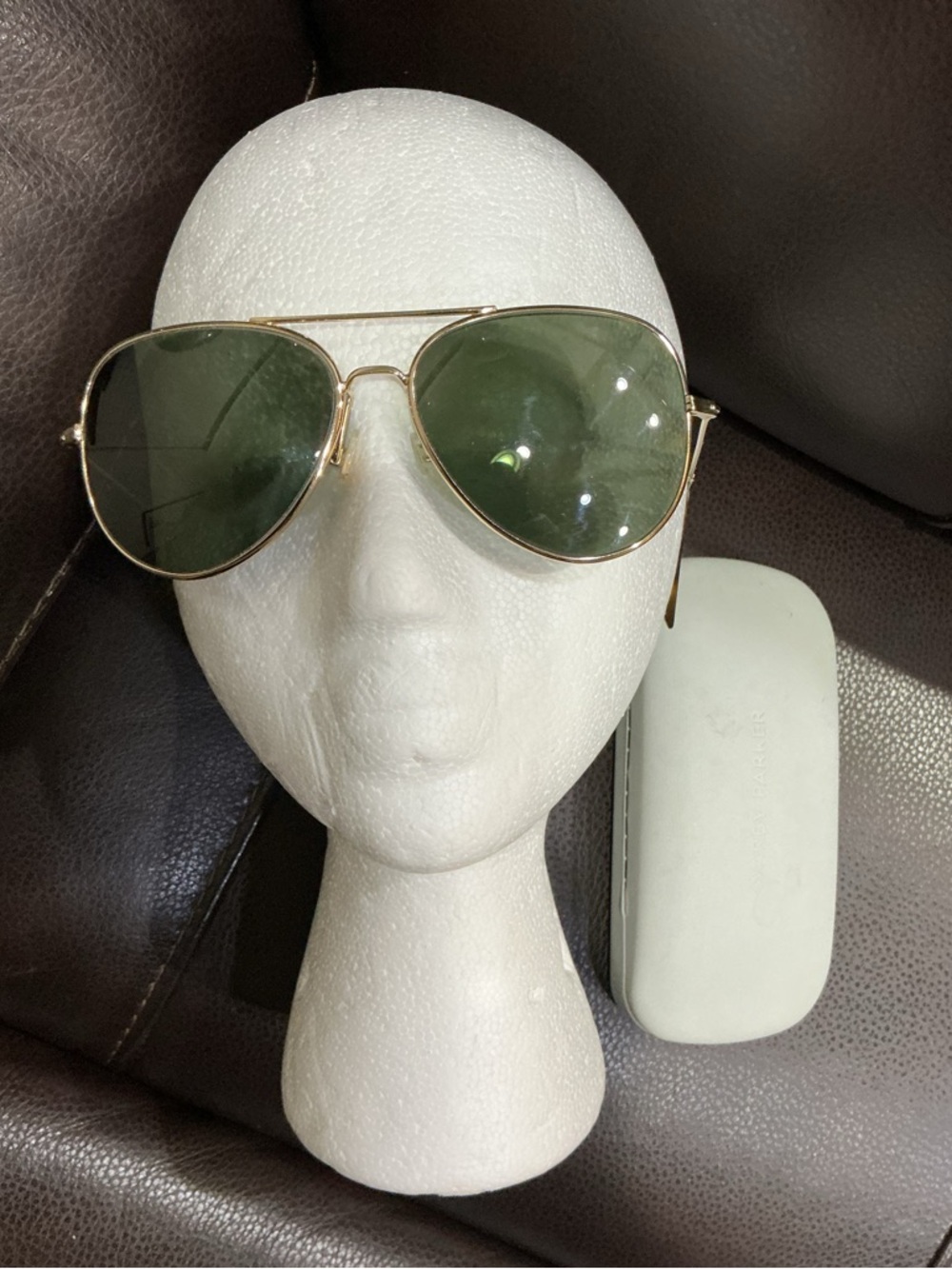 Warby Parker Raider Large Gold Aviator Frames
